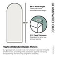 thumbnail image 3 of Glass Warehouse  30" x 86.75" Frameless Shower Door - Arched Single Fixed Panel Satin Brass Satin, 3 of 5