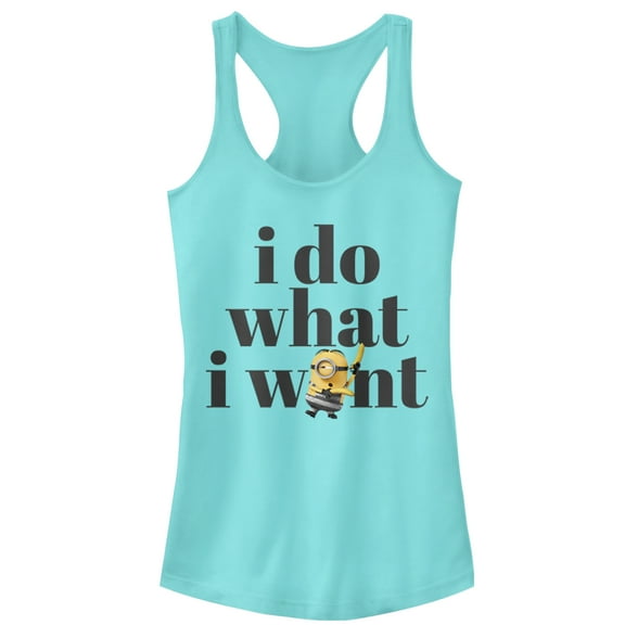 Junior's Despicable Me 3 Minion Do What I Want  Racerback Tank Top Cancun Medium
