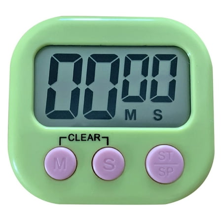 

Smrinog LCD Digital Timer Magnetic Kitchen Countdown Alarm Clock with Stand (Green)