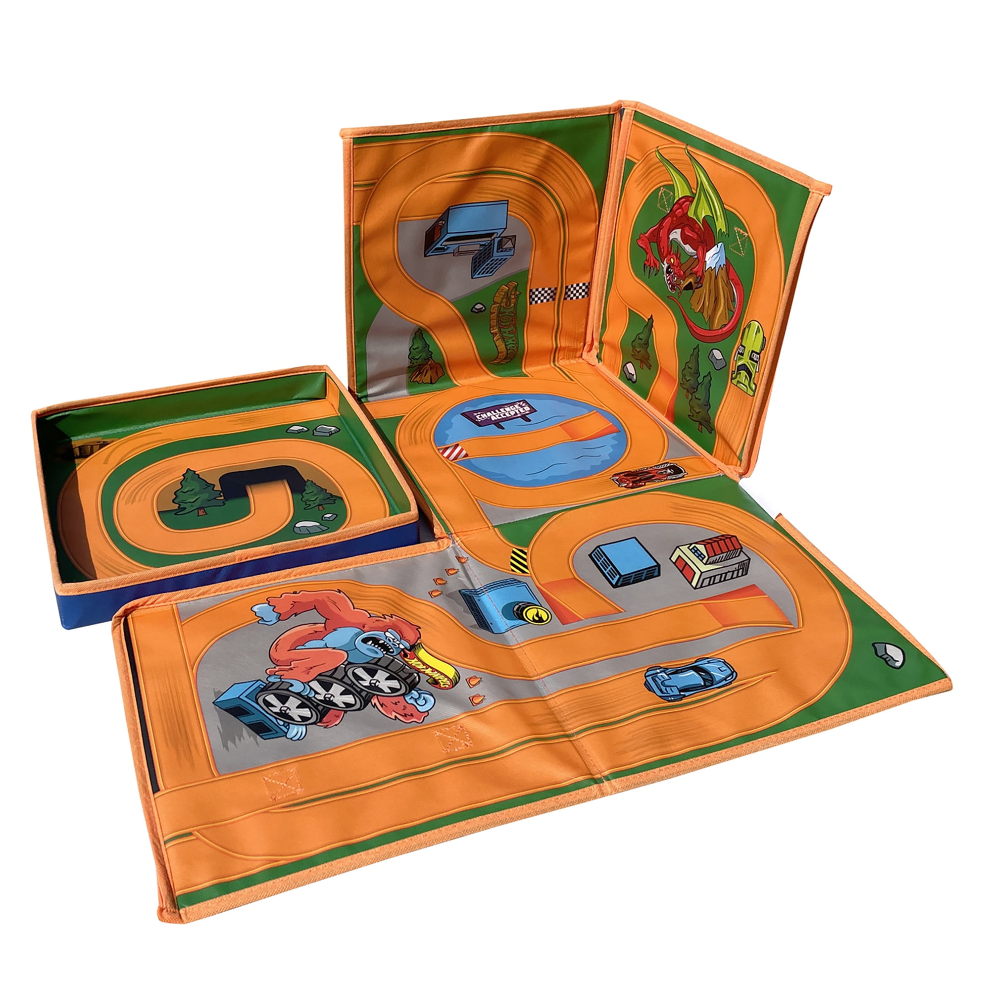 ZipBin Hot Wheels 300 Car Storage Cube & Playmat