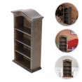 thumbnail image 1 of IFANLANDOR 2 Pcs Étagère de Rangement Miniature Bois Argent Style Rétro Meubles de Jeu pour Enfants, 1 of 8