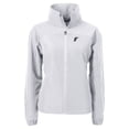 thumbnail image 2 of Women's Cutter & Buck Gray Florida Marlins Cooperstown Collection Charter Eco Recycled Full-Zip Jacket, 2 of 3