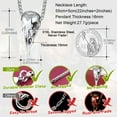 thumbnail image 6 of FaithHeart Viking Raven Skull Necklace for Men Stainless Steel Celtic Knot Odin Crow Pendant Norse Amulet Jewelry Gift for Dad Grandpa Fathers Day, 6 of 10