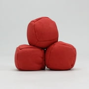 Zeekio Thud Juggling Ball Set - Lightweight 90g Beanbag Ball - Super Soft - Set of Three (3) (Red)