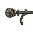 thumbnail image 2 of Decopolitan 29992-48VB Leaf Ball 5/8" Curtain Rod Set, 48 to 86 Inches, Vintage Bronze, 2 of 4