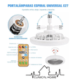 thumbnail image 3 of 2 Pz Lampara Ventilador De Techo Multifuncion 2 En 1 63.5 Cm 50z Xtellar Blanco, 3 of 3