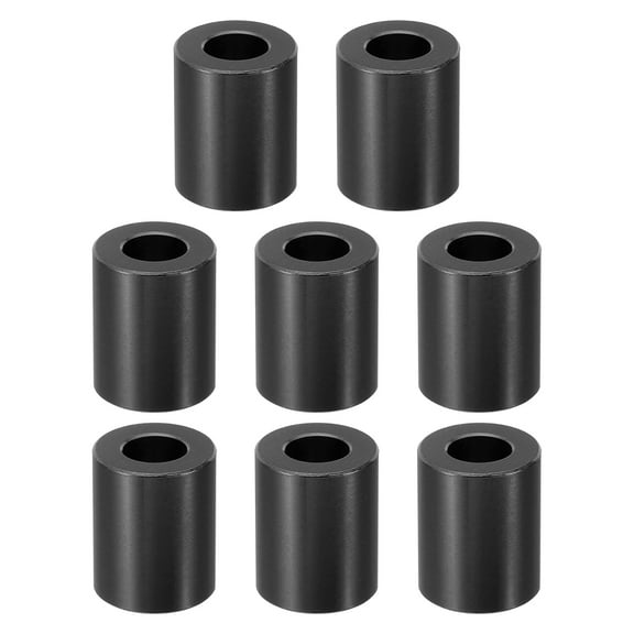 M8 Aluminum Spacer, 8 Pcs Metal Spacers Aluminum 8.2mm ID x 16mm OD x 20mm L for 1/3in or M8 Screw Bolts, Black