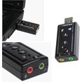 thumbnail image 2 of Paquete de 2 tarjetas de sonido 7.1, tarjeta de sonido USB, tarjeta de sonido externa, tarjeta de sonido independiente sin unidad, accesorios para auriculares de computadora, 2 of 3