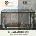 thumbnail image 3 of Howsvn 10x13 FT Wall-Mounted Gazebo, Aluminum Outdoor Patio Lean, Extra-Large Instant Canopy Tent with Removable Sidewalls, Waterproof Outdoor Shelter, 3 of 8