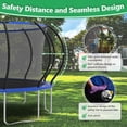 thumbnail image 6 of XMIKA Trampoline for Kids and Adults, 8 FT 10FT 12FT 16FT 14FT Trampolines with Enclosure Net, Basketball Hoop, Ladder, Light, Sprinkler, 1500LBS Backyard Outdoor Trampoline, Curved Design, 6 of 8