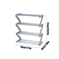 thumbnail image 3 of Czzoypi Z-Shape Shoe Rack, 4-Tier Metal Storage Organizer for Entryway Closet, Easy Assembly Modern Shoe Shelf for Dorm Office Home, Gray, 3 of 6
