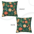 thumbnail image 3 of Square Throw Pillow Covers with Core, Cute Christmas Cookie Graffiti Pillows for Sofa Beds, 20"x20", 3 of 9