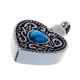 thumbnail image 4 of 316L de material acero inoxidable artificial turquesa amor memorial joyería cenizas titur cineraria cineraria cineraria de cremación colgante Hugo La cremación colgante de corazón, 4 of 7