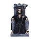 thumbnail image 1 of Grim Reaper Estatua Fina Mano De Obra Spooky Grim Reaper Sentado En El Trono Con Detalles De Guadaña Y Calavera Decoración De Halloween Aterradora Para Interior Y Exterior Advancent HA019232-00, 1 of 7