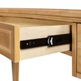 thumbnail image 5 of JTH LUXE Dauphin 55" 3-Drawer Wood Executive Desk Natural Brown Rubber Wood & Veneer, 5 of 10