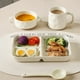 thumbnail image 5 of Plato Llano de Cerámica Compartimentado, Amarillo, Verde y Blanco | 24,4 X 15,4 Cm, Apto para Microondas | Plato de Aperitivos Estilo Restaurante para Uso Doméstico, 5 of 7