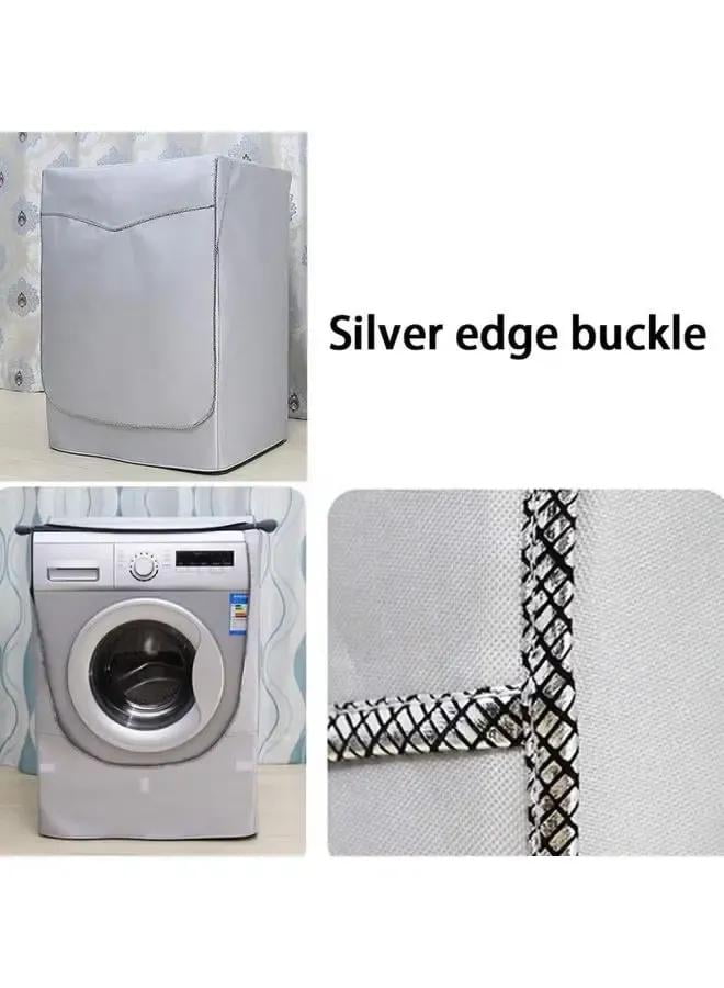 Decorations Home Sunscreen Washing Machine Cover Laundry Dryer Polyester Silver Coating for Home and Garden ，Waterproof Washing Machine Cover