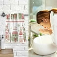 thumbnail image 7 of Yayeee 2 Pack Hand Towels for Bathroom 100% Cotton 16" x 28" Soft Absorbent Kitchen Towel, Red Christmas House, 7 of 7