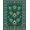Teal, Pattern 6, variant on Design&I 8'x10' Washable Area Rug Extra Large Skid-Resistant Low Profile Boho Peacock Medallion With Distressed Vintage Border Accents for Living Room, Family