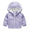 thumbnail image 6 of Vividxx Girls Rain Jacket Girls Hooded Windbreaker Jacket Lightweight Raincoat Outdoor Autumn Zippered Coat For Children 12-18 Months, 6 of 6