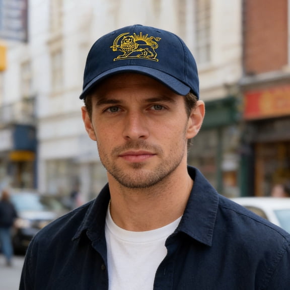 Adjustable Embroidered Baseball Cap with Cultural Design - Lightweight Breathable Fabric Hat for Men and Women with Secure Fit and Adjustable Strap