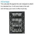 thumbnail image 4 of Brush Wall Plate Decoration Wall Panel Three Gang 163mmx114mm Black 2 Pcs, 4 of 4