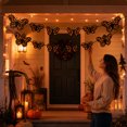 thumbnail image 7 of Yangka 2Pcs Halloween Banner Butterfly Silhouette Hanging Swag, Orange Black Monarch Party Decor For Mantel Fireplace Door Window Celebration, 7 of 7
