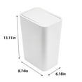 thumbnail image 3 of kttectoa Trash can 13 Liter Bathroom Trash Can with Press Lid Small Garbage Bin for Toilet Office Bedroom Kitchen Plastic Kitchen Trash Can Bathroom Trash Can, 3 of 8