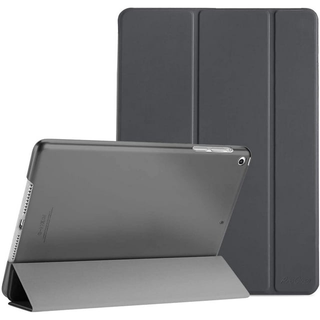 Smart Case for iPad Air 1st Edition, Ultra Slim Lightweight Stand Protective Case Shell with Translucent Frosted Back Cover for Apple iPad Air 2013 Model (A1474 A1475 A1476) -Grey