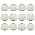 thumbnail image 1 of Bamboohart 12pcs Mason Jar Lids with Straw Hole Metal Wide Mouth Canning Caps, 1 of 7