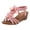 Pink, variant on Platform Shoes Sandals for Women Open Toe Ankle Strap Platform Casual Strappy Low Wedges Sandals,Gold 8