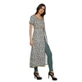 thumbnail image 3 of Moomaya Kurta à Manches Courtes Imprimée pour Femmes, Fente avant, Vêtements d'Été, 3 of 6