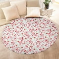 thumbnail image 4 of Multicolor Christmas Pattern Round Blanket,Comfortable Soft Flannel Throw Blanket,All Season,Warm Lightweight Blankets for Sofa Bed Couch Living Room Chair 47"x47", 4 of 5