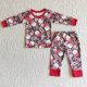 thumbnail image 2 of Ropa de invierno para niños, conjunto de ropa de dormir de Navidad, camisa de guitarra de Papá Noel, pantalones rojos, pijamas de moda, 2 of 4
