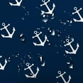 thumbnail image 3 of Nautical Anchor Shower Curtain for Bathroom, Navy Blue White Beach Coastal Beachy Fabric Shower Curtains Set Decorative, Ocean Men Boys Kids Restroom Decor Accessories Hooks Included 72x72 Inch, 3 of 5