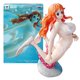 thumbnail image 2 of Traje de baño de una pieza de anime de 15 cm, estilista Nami × fotógrafo, modelo de juguete de regalo de sirena verde y blanco 2, figura de acción de PVC, 2 of 5