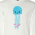 thumbnail image 4 of Inktastic Cute Jellyfish, Little Jellyfish, Blue Jellyfish Long Sleeve T-Shirt, 4 of 5