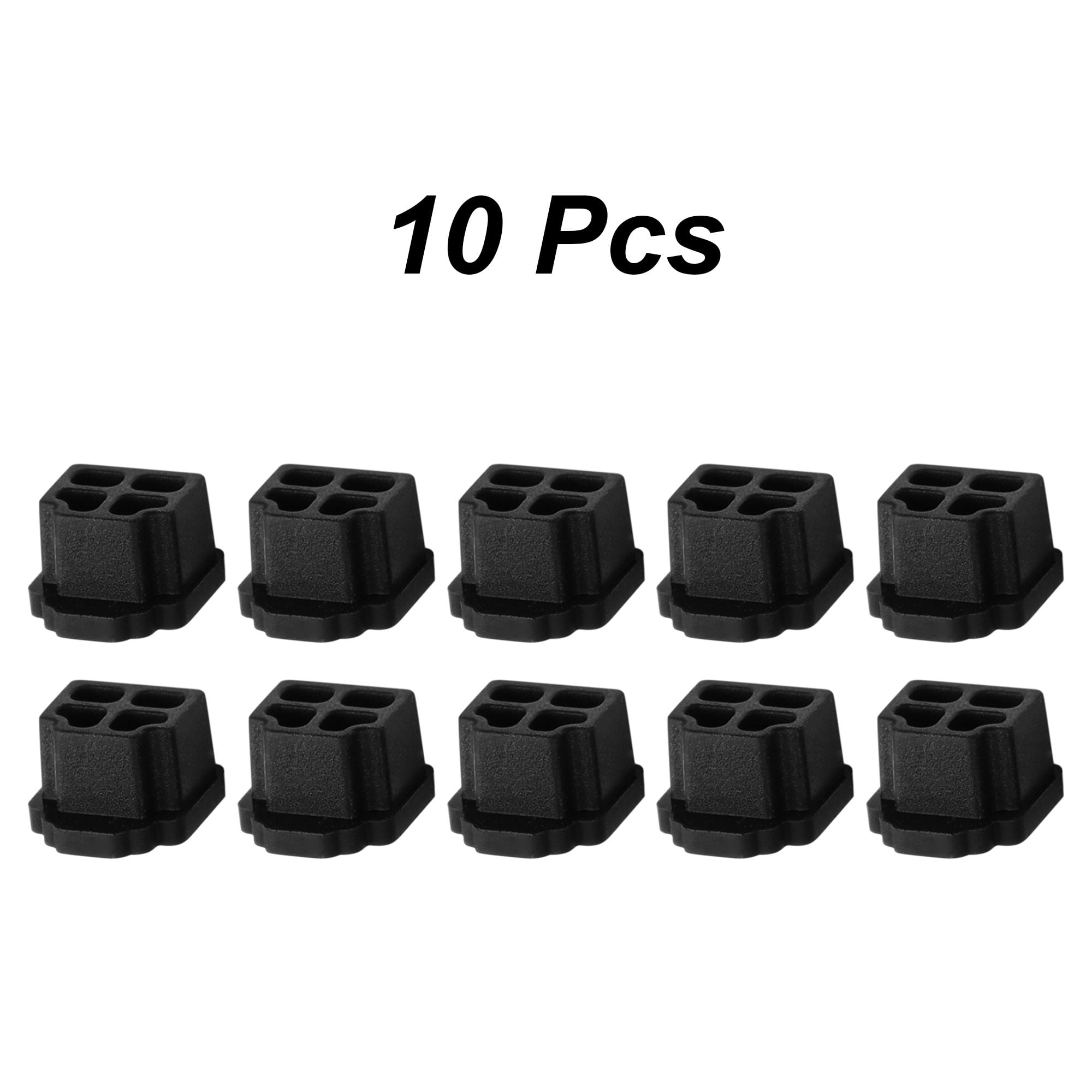 Black Rubber RJ11 Connector Port Anti Dust Cap Protector Cover 10 PCS