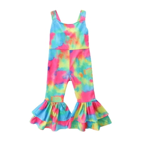 

Baby Girls Bodysuits Girl Clothes Sleeveless Popular Dye Tie Prints Design Romper Jumpsuit Cute Girl Clothes For 18-24 Months
