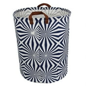 Howarmer Storage baskets, 19.7" Large Capacity Collapsible Round Storage Bin /Large Waterproof Hamper /Clothes Laundry Hamper / Storage Bin for s Bedroom Bathroom( Blue Pattern )