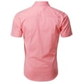 thumbnail image 3 of H2H Mens Casual Slim Fit Short Sleeve Shirts SALMON2 US S/ASIA M (KMTSTS0132), 3 of 6