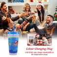 thumbnail image 4 of Luminous Straw Cups Christmas Color Changing Cup with Lid Gift (Green Football Game), 4 of 7