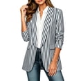 thumbnail image 5 of Busydd Striped Blazers for Women Long Sleeve Open Front Suit Jackets for Women Business Casual Lapel Suit Blazer with Pockets L, 5 of 7