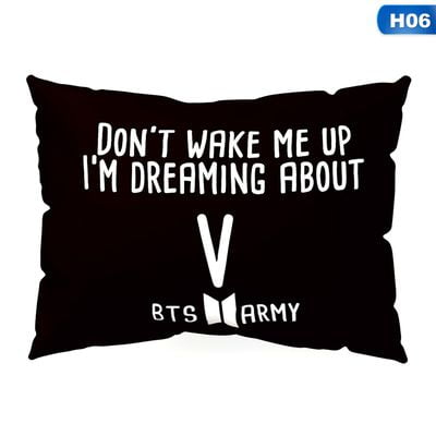 BTS Pillowcase Kpop Bangtan Boys 50x30CM Soft Velvet Throw Pillow Case with One Sided Pattern | Best Gift for The