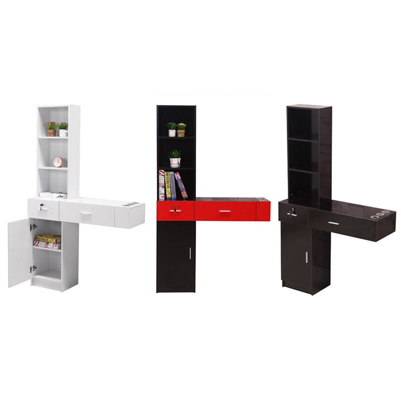 Zimtown Wall Mount Salon Lockable Storage Cabinet Hair Station