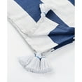 thumbnail image 2 of Ox Bay Blue Striped Cotton Throw Blanket, 50" x 60", 2 of 10