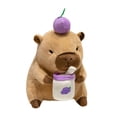 thumbnail image 3 of TISHITA Capybara Toy Cartoon Animal Capybara Stuffed Toy for Teens Gifts 40cm Grape, 3 of 8