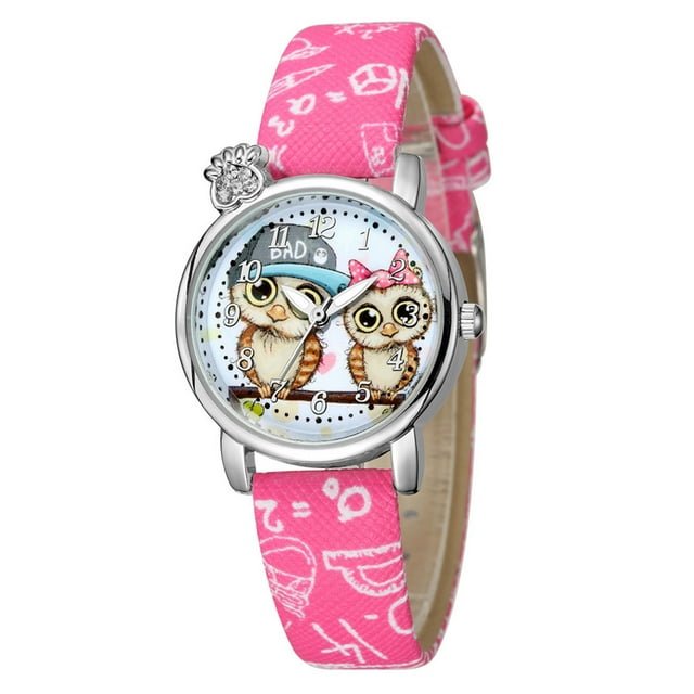 Clearance Sale Sfonq Womens Watches Fashion Cartoons buckle Dazzling Child Mesh Belt Watch Rubber watch Mothers Day Gift for Grilfriend,Hot Pink Buy 2 Save 10%