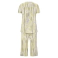 thumbnail image 6 of Tnhcen Short Sleeve Capri Pants with Pockets Fashionable 2-Piece Women's Print Summer Pajama Set S-3XL, 6 of 6