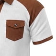 thumbnail image 5 of Ohufall Men's Tee Turndown Collar Zipper Pocket Color Block Tees Breathable Comfort Fashion Casual T Shirts, 5 of 7